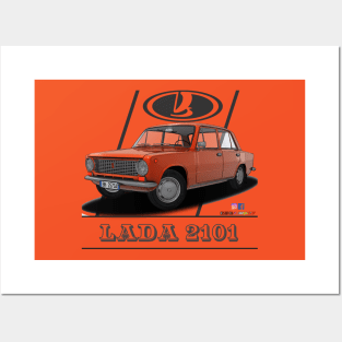 Lada 2101 1970 Orange Posters and Art